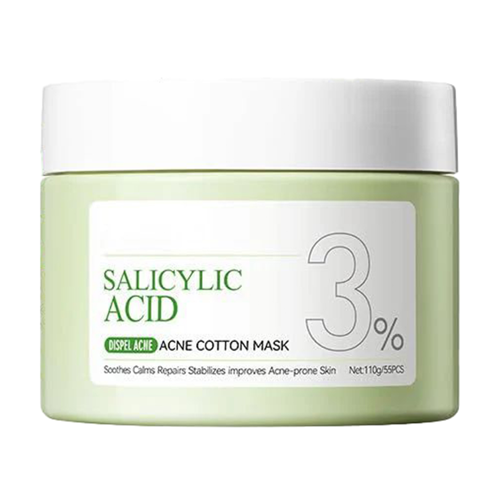 Пілінг-педи для обличчя Sadoer Salicylic Acid 3% Acne Cotton Mask, 55 шт